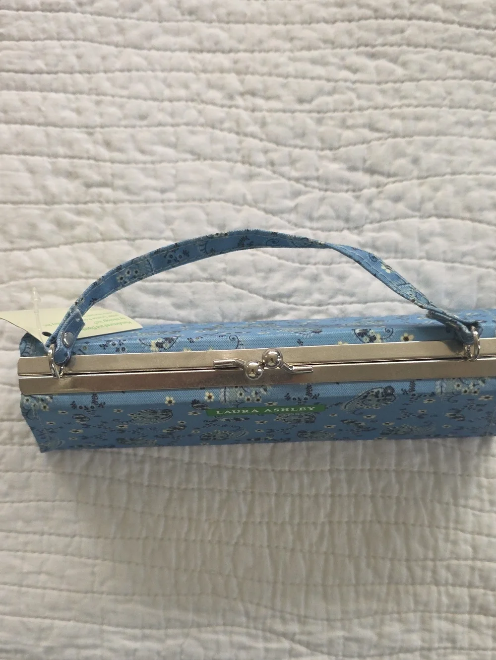 NWT Laura Ashley Blue Bandana Pencil Pouch